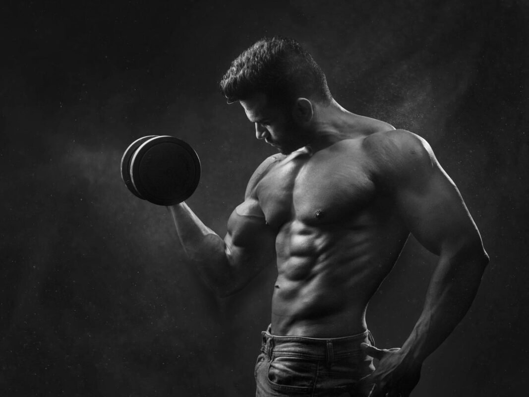 Athlete showcasing muscle growth from Trenbolone anabolic effects